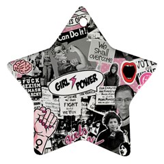 Feminism Collage  Star Ornament (two Sides) by Valentinaart