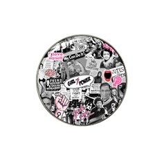 Feminism Collage  Hat Clip Ball Marker (4 Pack) by Valentinaart