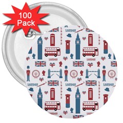 London Love 3  Buttons (100 Pack)  by lucia
