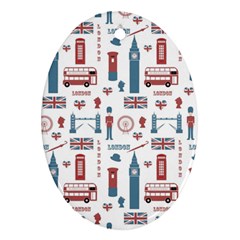 London Love Oval Ornament (two Sides) by lucia