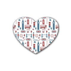 London Love Rubber Coaster (heart)  by lucia