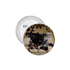 Awesome Steampunk Unicorn With Wings 1 75  Buttons by FantasyWorld7