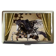 Awesome Steampunk Unicorn With Wings Cigarette Money Case by FantasyWorld7