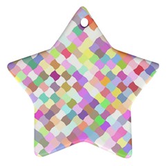 Mosaic Colorful Pattern Geometric Star Ornament (two Sides)