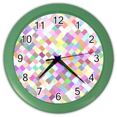 Mosaic Colorful Pattern Geometric Color Wall Clock