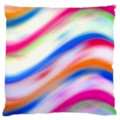 Vivid Colorful Wavy Abstract Print Standard Flano Cushion Case (two Sides) by dflcprintsclothing