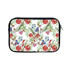 Vintage red and blue flowers Apple iPad Mini Zipper Cases