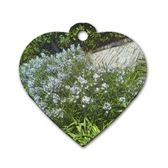 Lurie Garden Amsonia Dog Tag Heart (two Sides) by Riverwoman