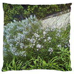 Lurie Garden Amsonia Large Flano Cushion Case (one Side) by Riverwoman