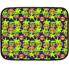 Smiley Background Smiley Grunge Double Sided Fleece Blanket (Mini) 