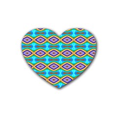 Abstract Colorful Unique Rubber Coaster (heart)  by Alisyart