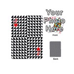 Optical Illusion Illusion Black Playing Cards 54 (Mini) Front - HeartJ