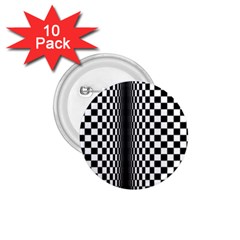 Art Optical Black White Contrast 1 75  Buttons (10 Pack)