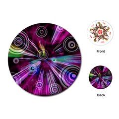 Fractal Circles Abstract Playing Cards (round) by Pakrebo