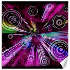 Fractal Circles Abstract Canvas 12  X 12  by Pakrebo