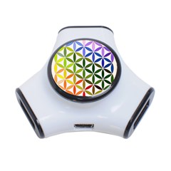 Mandala Rainbow Colorful Reiki 3-Port USB Hub