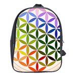 Mandala Rainbow Colorful Reiki School Bag (XL) Front