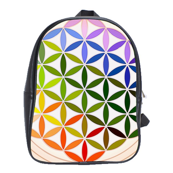 Mandala Rainbow Colorful Reiki School Bag (XL)