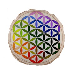 Mandala Rainbow Colorful Reiki Standard 15  Premium Flano Round Cushions