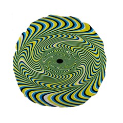 Illusion Idea Head Irritation Standard 15  Premium Flano Round Cushions by Pakrebo