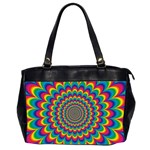 Psychedelic Colours Vibrant Rainbow Oversize Office Handbag (2 Sides) Front