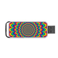 Psychedelic Colours Vibrant Rainbow Portable Usb Flash (two Sides) by Pakrebo