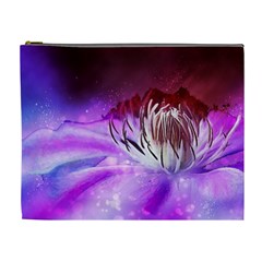 Clematis Structure Close Up Blossom Cosmetic Bag (xl) by Pakrebo