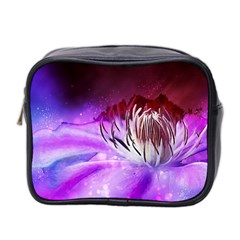 Clematis Structure Close Up Blossom Mini Toiletries Bag (two Sides) by Pakrebo