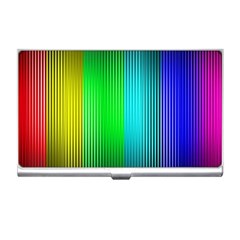 Lines Rainbow Colors Spectrum Color Business Card Holder by Pakrebo