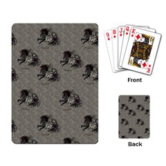 Awesome Steampunk Horse With Wings, Wonderful Pattern Playing Cards Single Design by FantasyWorld7