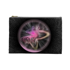 Stress Fractal Round Ball Light Cosmetic Bag (large) by Pakrebo