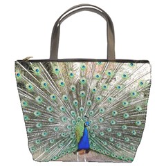Peacock Bird Animal Feather Bucket Bag by Pakrebo