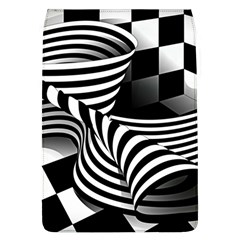 Op Art Black White Drawing Removable Flap Cover (l)