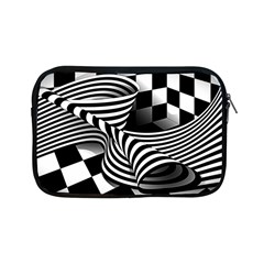 Op Art Black White Drawing Apple Ipad Mini Zipper Cases by Pakrebo