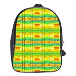 Birds Beach Sun Abstract Pattern School Bag (Large) Front