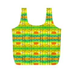 Birds Beach Sun Abstract Pattern Full Print Recycle Bag (M)