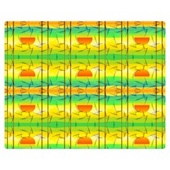 Birds Beach Sun Abstract Pattern Double Sided Flano Blanket (medium) 