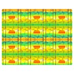 Birds Beach Sun Abstract Pattern Double Sided Flano Blanket (Medium)  60 x50  Blanket Back