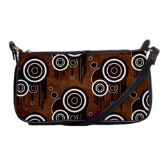 Abstract Background Brown Swirls Shoulder Clutch Bag by Pakrebo