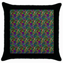 Pattern Abstract Paisley Swirls Throw Pillow Case (black) by Pakrebo