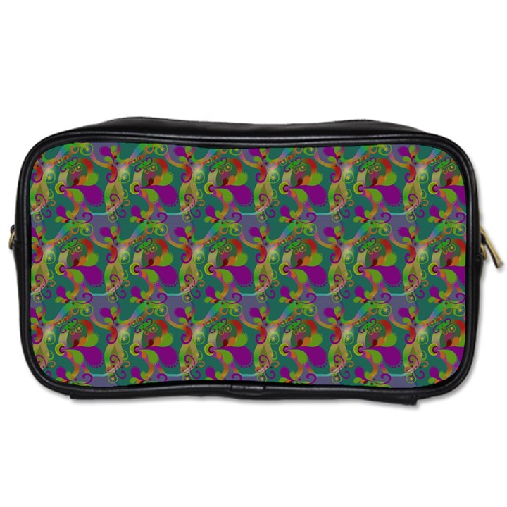 Pattern Abstract Paisley Swirls Toiletries Bag (One Side)