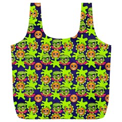 Smiley Background Smiley Grunge Full Print Recycle Bag (xl) by Pakrebo