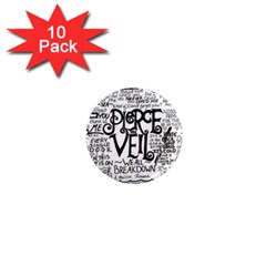 Pierce The Veil Music Band Group Fabric Art Cloth Poster 1  Mini Magnet (10 Pack)  by Sudhe