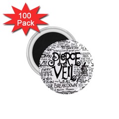 Pierce The Veil Music Band Group Fabric Art Cloth Poster 1 75  Magnets (100 Pack) 