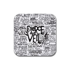 Pierce The Veil Music Band Group Fabric Art Cloth Poster Rubber Coaster (square)  by Sudhe