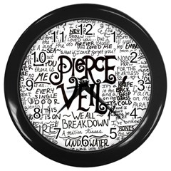 Pierce The Veil Music Band Group Fabric Art Cloth Poster Wall Clock (black)