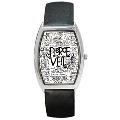 Pierce The Veil Music Band Group Fabric Art Cloth Poster Barrel Style Metal Watch