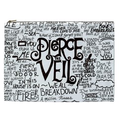 Pierce The Veil Music Band Group Fabric Art Cloth Poster Cosmetic Bag (xxl) by Sudhe