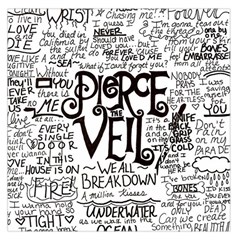 Pierce The Veil Music Band Group Fabric Art Cloth Poster Large Satin Scarf (square) by Sudhe