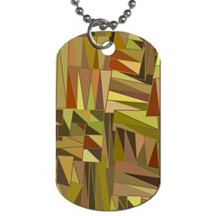 Earth Tones Geometric Shapes Unique Dog Tag (two Sides) by Mariart